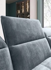 Narożnik COLOMBO XL Lewostronny z elektryczną regulacją siedziska w tkaninie PALLADIUM 15 WERSAL