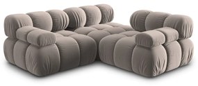 Jasnobrązowa aksamitna sofa modułowa 282 cm Bellis – Micadoni