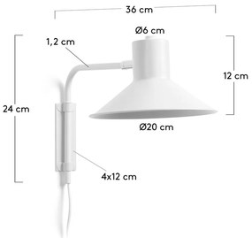 Biały kinkiet Aria – Kave Home