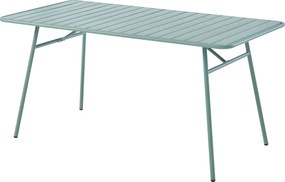 Stół ogrodowy  z metalu - Dł. 160 cm - szarozielony - MIRMANDE