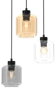 Lampa wisząca SOMBRA MIX 3xE27, potrójna, 3 klosze, na kole