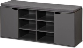 Szafka na buty z siedziskiem i zamkniętymi półkami, MDF, Kesper