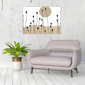 Obraz na szkle - Łąka graficzna N⁰2 (70x50 cm)