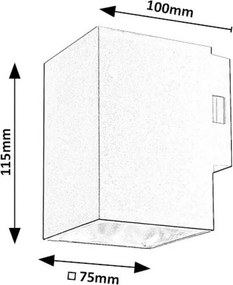 Rabalux 77156 zewnętrzna lampa ścienna LED Urfa, 9 W, IP65, czarny, 11,5 cm