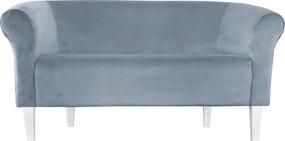 Sofa Milo tkanina Welur wygodna sofa tapicerowana do salonu i poczekalni : Kolor nogi - Biała, Kolor tkaniny - VELVET - BL06, Typ tkaniny - Velvet, Wysokość nogi - 20 cm