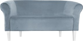 Sofa Milo tkanina Welur : Kolor nogi - Biała, Kolor tkaniny - VELVET - BL06, Typ tkaniny - Velvet, Wysokość nogi - 20 cm