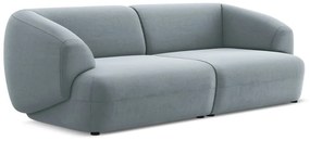 Jasnoniebieska aksamitna sofa 232 cm Moana – Makamii
