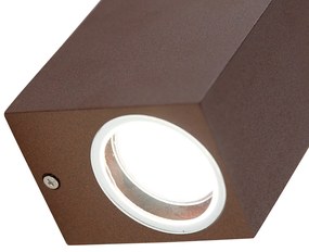 Zewnetrzna Industrialna lampa ścienna rdzawo-brązowa 2-światłowa IP44 - BalenoWiejski/ Rustykalny / Vintage Oswietlenie zewnetrzne