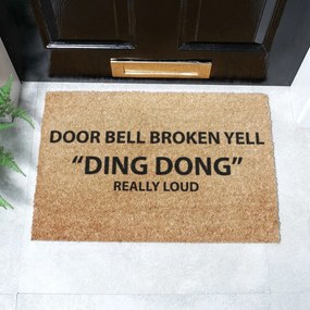 Wycieraczka z włókna kokosowego 40x60 cm Yell Ding Dong – Artsy Doormats
