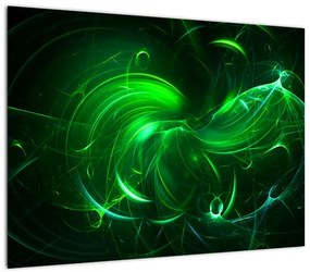 Obraz - zielona abstrakcja (70x50 cm)