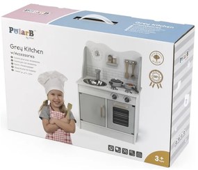 Viga polarb drewniana kuchnia z akcesoriami eco gray