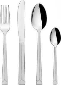 Sztućce 24 szt. ze stali nierdzewnej w kolorze srebra Bright – Orion
