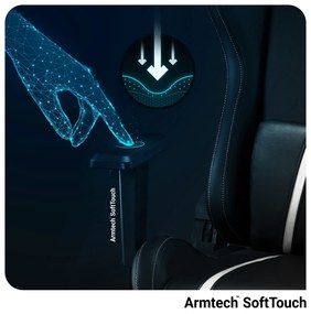 Fotel gamingowy Diablo X-One 2.0 Normal Size, czarno-biały