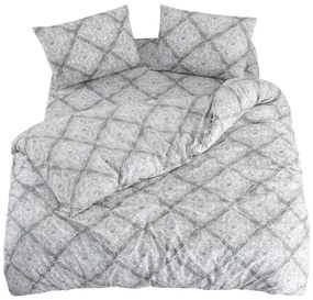 Szara pościel jednoosobowa z prześcieradłem/3-częściowa 160x220 cm Geometric – Mila Home