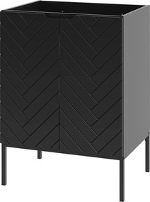 Szafka pod umywalkę wpuszczaną Aspen 09, czarna, 60 cm