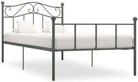 Szare metalowe łóżko 100x200 cm - Fiosa