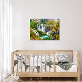 Obraz na szkle - Park Narodowy Jezior Plitwickich (70x50 cm)