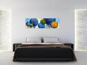 Obraz drzew kopułowych, obraz olejny (170x50 cm)