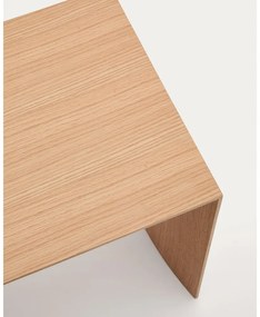 Stolik w dekorze dębu w jasnym naturalnym kolorze 45x90 cm Litto – Kave Home
