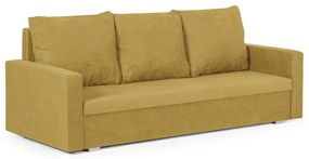 Kanapa sofa 3 os z funkcją spania DELTA Żółty