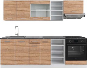 Zabudowa kuchenna sonoma/biały 240x60x81.6 r-line