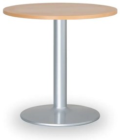 Stolik konferencyjny ZEUS II, średnica 60 cm, szara podstawa, buk