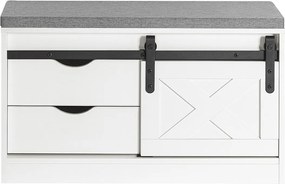 Ławka na buty z drzwiami przesuwnymi FSR153-W