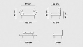 Sofa rozkładana Nitta Black