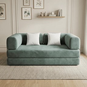 Coco Living Sofa rozkładana Kaia – szałwia biały
