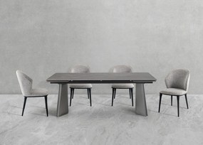 Nowoczesny stół rozkładany Nexus  200(280)×90 cm zachwyca eleganckim białym blatem z masy ceramicznej i solidną podstawą ze stali szczotkowanej. Styl, trwałość i funkcjonalność w jednym – idealny do jadalni i salonu.