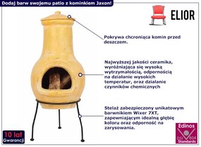 Kominek ogrodowy w stylu rustykalnym - Jaxon