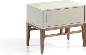 Stolik nocny z drewna beżowego i orzechowego 7035 ANGEL CERDA
