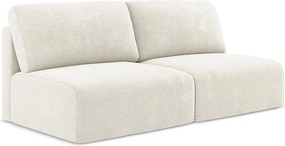 Otwarta Sofa 3-osobowa z funkcją spania - z tkaniny szenilowej - biały - KONA
