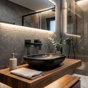 Bateria Umywalkowa Podtynkowa REA Arlo Czarna