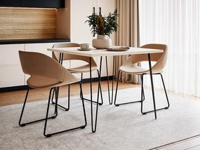 Stół HAIRPIN 90 x 90 cm do kuchni, salonu, jadalni Biały