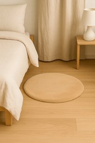 Dywanik futrzany Beżowy 60cm dekoracyjny antypoślizgowy do salonu sypialni