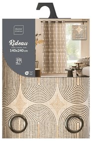 Czarno-beżowa zasłona 140x240 cm Ondine – douceur d'intérieur