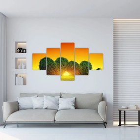 Obraz - Serce w koronach drzew (125x70 cm)