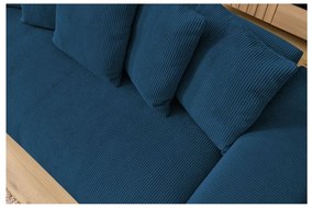 Ciemnoniebieska sztruksowa sofa 280 cm Voltaire – Bobochic Paris