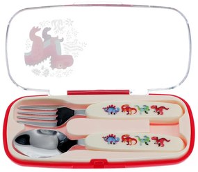 Sztućce dla dzieci ze stali nierdzewnej 2 szt. Baby Dinos – Rex London