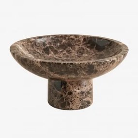 Okrągła Dekoracyjna Miska Ø25 Cm Z Marmuru Korinza Marmur Beżowy Panther - Sklum