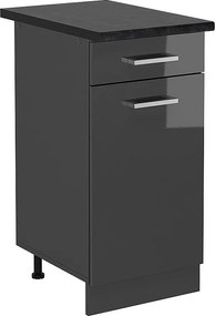 Szafka dolna do kuchni antracyt wysoki połysk 40x60x81.6 r-line