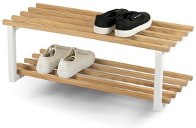 Biała/w naturalnym kolorze metalowa wisząca szafka na buty 71x26x34 cm Marco – Spinder Design