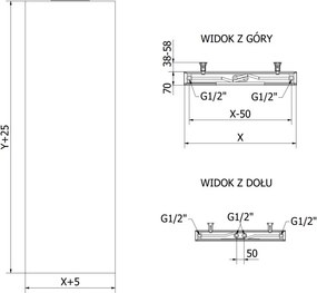 Mexen Flat VS20S grzejnik płytowy 1600 x 400 mm, podłączenie dolne środkowe, 794 W, biały - W6VS20S-160-040-00