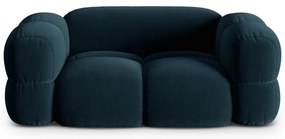 Ciemnoniebieska aksamitna sofa 180 cm Loretto – Cosmopolitan Design