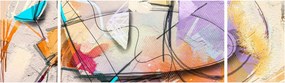 Obraz - Abstrakcja, ptaszek (170x50 cm)