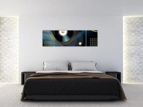 Obraz - Złote kółka (170x50 cm)