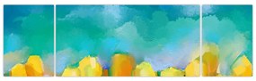 Obraz żółtych tulipanów (170x50 cm)