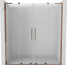Mexen Velar L Duo drzwi prysznicowe rozsuwane 180 cm, szron, różowe złoto - 871-180-003-32-60
