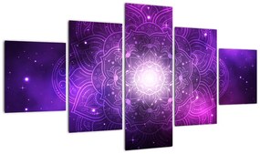 Obraz fioletowej abstrakcji (125x70 cm)
